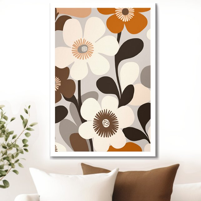 Poster Meio século Modern Floral (Transform your space with the timeless beauty of mid century modern floral art print. )