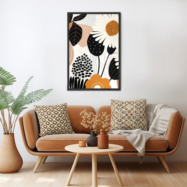 Poster Meio século Modern Floral (Mix n' match in retro mid century modern style with a retro floral poster print from Wild on Flowers)