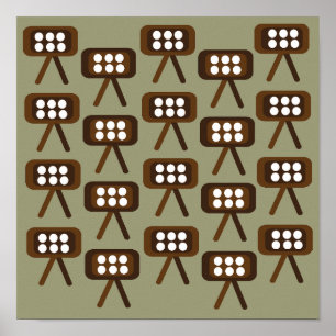 Poster Meio século Moderno de Televisão Decorativa