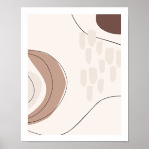 Poster Meio século Moderno Formas Neutras de Arte Contemp