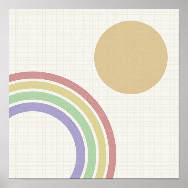 Poster Meio século Moderno Rainbow Sun (Frente)
