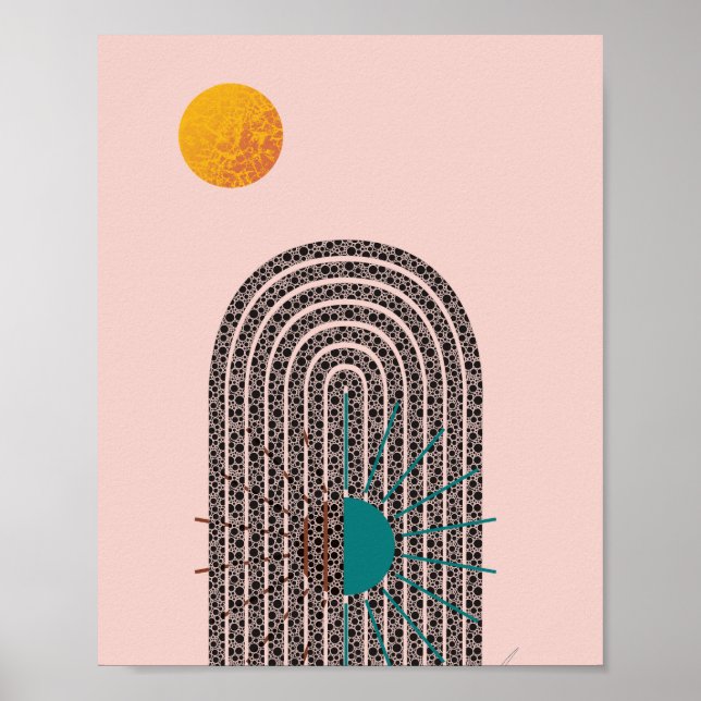 Poster Meio século Mondern Geométrico (Frente)