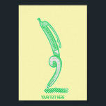 Poster Meio-tons verde caneta pop<br><div class="desc">Um desenho animado de uma caneta esferográfica verde,  desenhando metade dos tons. A caneta diz meio tom. Um design para qualquer um que ama o estilo retro poster e arte em quadrinhos.</div>