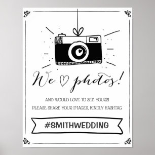 Póster Meios sociais que wedding o branco de Instagram do