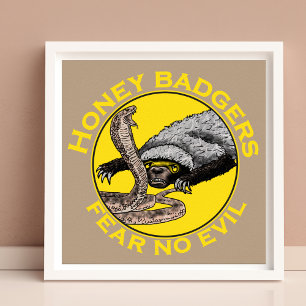 Poster Mel Badgers não tem medo de Mau Amarelo assustador