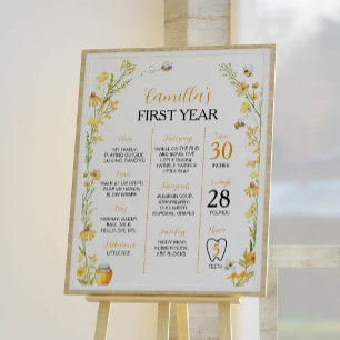 Poster Mel Bee - Primeiro Sinal de Marco de Aniversário