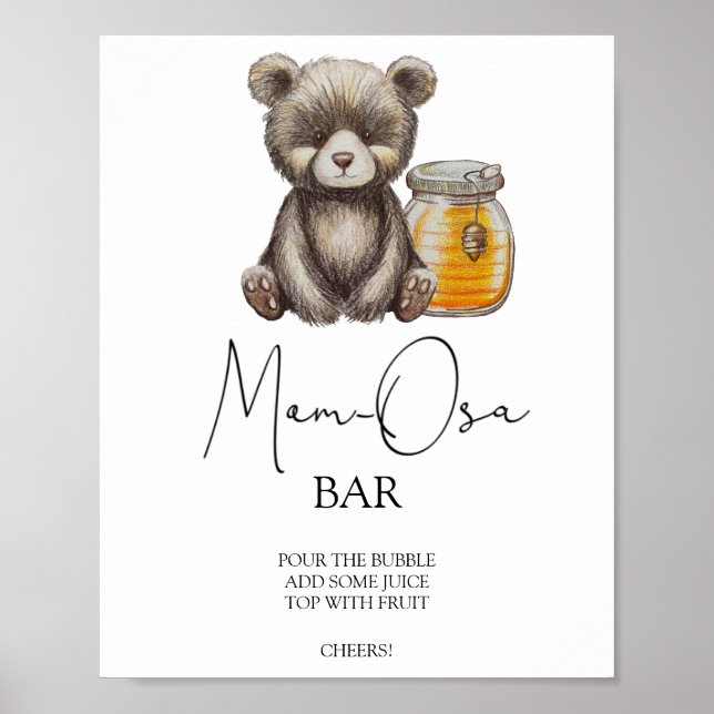 Poster Mel de urso e pote - Barra Mom-osa (Frente)