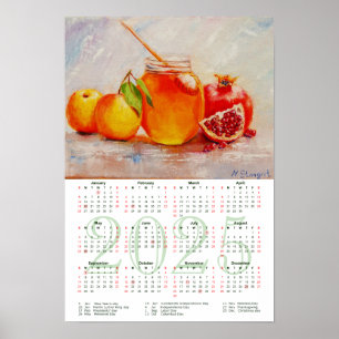 Poster Mel, Maçãs e Pomegranatos. Art Calendar 2025