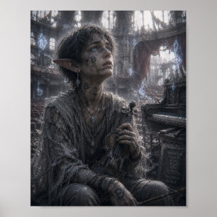 Poster Melancolia / Músico / Sala de Concerto Vazia
