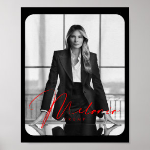 Poster Melania Trump 2025 Foto de Inauguração de Primeira