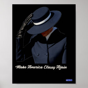 Poster Melania Trump Faça a América Ficar Cly Novamente