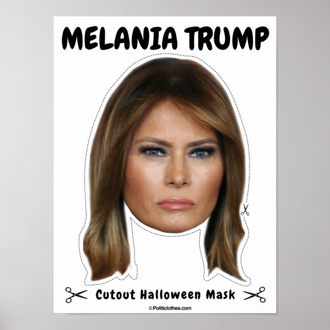 Poster Melania Trump Halloween Mask (Frente)
