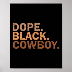 Poster Melanin Black African Rodeo Cowb