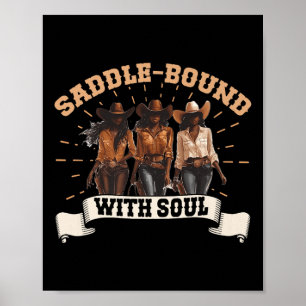 Poster Melanin Cowgirl African Melanin Cowgirl Black