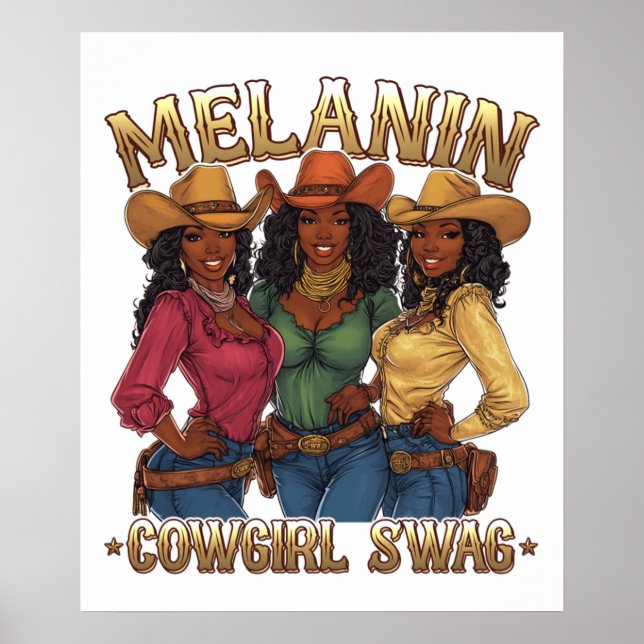 Poster Melanin Cowgirl Swag (Frente)