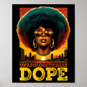 Poster Melanin, Drogado Indesculpável, 10 de junho Preto,