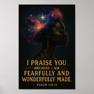 Poster Melanizada De Forma Feliz E Maravilhosa - Salmo 13