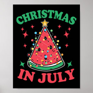 Poster Melão de Natal em Julho Árvore de Natal Camisa Hav