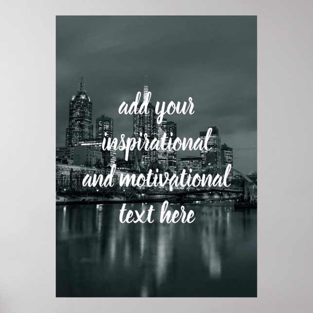 Poster Melbourne à noite (Frente)