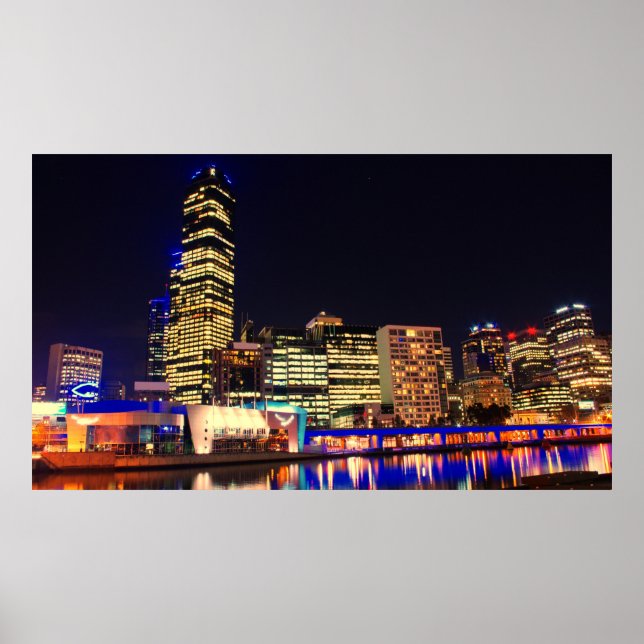 Poster Melbourne à noite (Frente)