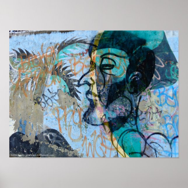 Póster Melbourne - Grafite do Parque Local (Frente)