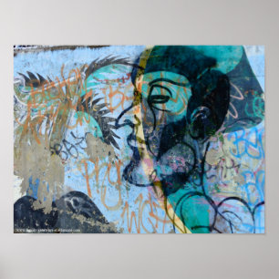 Póster Melbourne - grafite local do parque