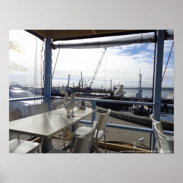 Póster Melbourne - Horário da praia de Mornington (Frente)