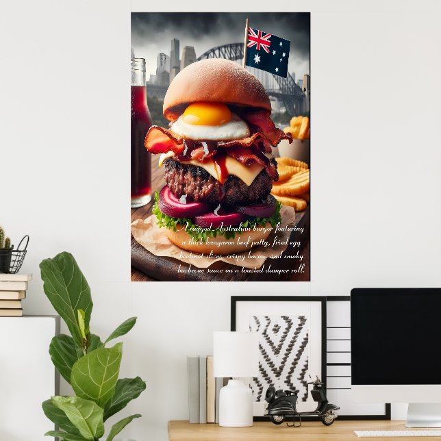 Poster Melbourne Munchies: Incomplicação de Outback 24x36 (Escritório em casa)