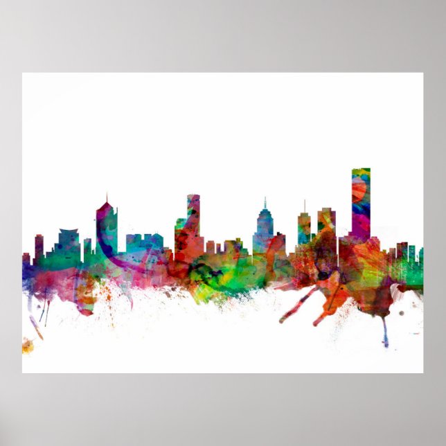 Póster Melbourne Skyline (Frente)