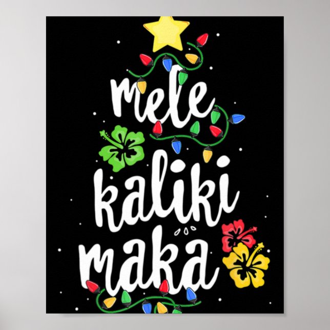 Poster Mele Kalikimaka Christmas Hawaiian T Shirt  (Frente)