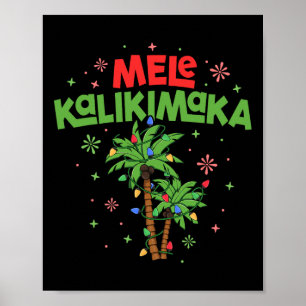 Poster Mele Kalikimaka Havaiana Palm-Light