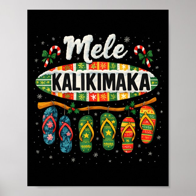 Poster Mele Kalikimaka Trocal Christmas Flip Flop  (Frente)