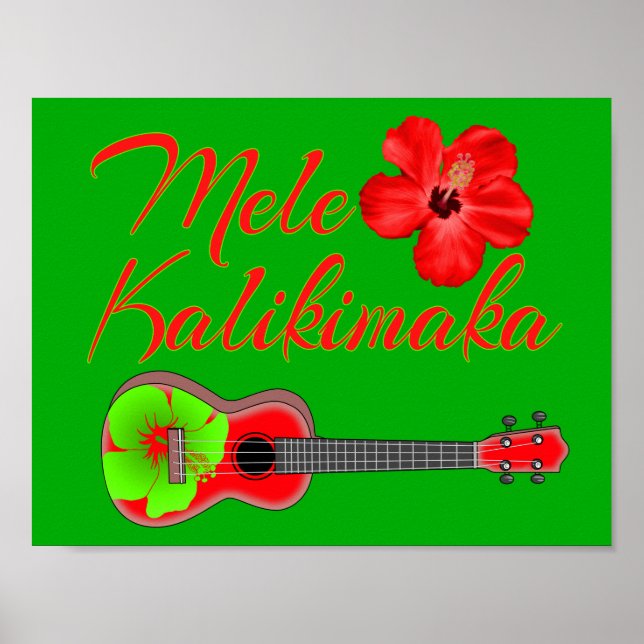 Poster Mele Kalikimaka Ukulele (Frente)