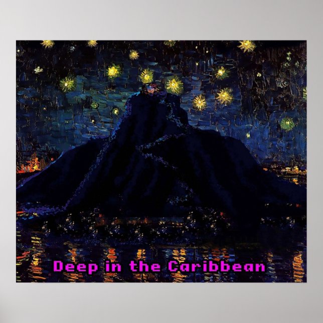 Poster Melee Starry Night 2 Starry Night sobre a Ilha (Frente)