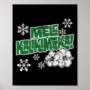 Poster Melekalikimaka Mele Kaliki Maka Natal