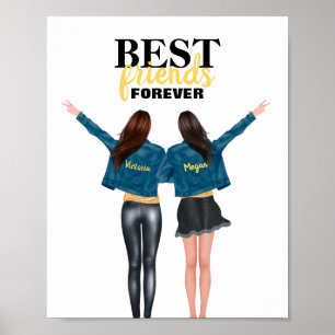 Poster Melhor amigo do BFF para sempre Jean Jaqueta
