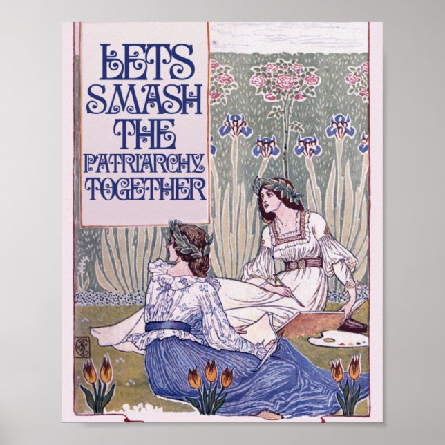 Poster Melhor Amigo Feminista Vamos esmagar o patriarcado (Frente)