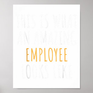 Poster Melhor Apreciação Do Funcionário Obrigado Fim Do A