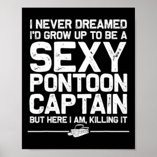 Poster Melhor Arte de Capitão de Pontão Para Homens Mulhe