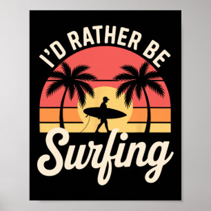 Poster Melhor Arte de Surf para Homens Mulheres Surfista