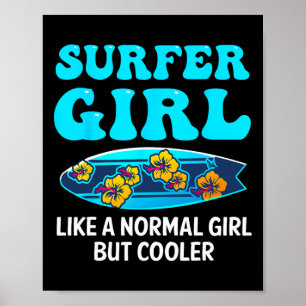 Poster Melhor Arte de Surf para Meninas Mulheres Praia Su