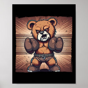 Poster Melhor Arte Para Crianças Mulheres Luvas Boxando S