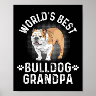 Poster Melhor Avô Buldogue - Avô Cachorro