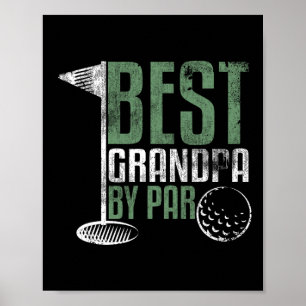 Poster Melhor Avô Pelo Par Dia dos Pais Golfe Avô de Golf