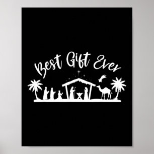 Poster Melhor Cena de Natividade Jesus Legal de Natal Chr