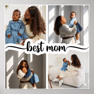 Poster Melhor Colagem de Fotos Personalizada da Mãe 4