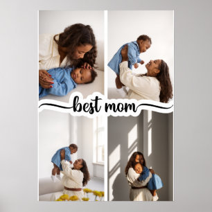 Poster Melhor Colagem de Fotos Personalizada da Mãe 4