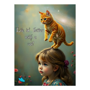 Póster Melhor com um gato