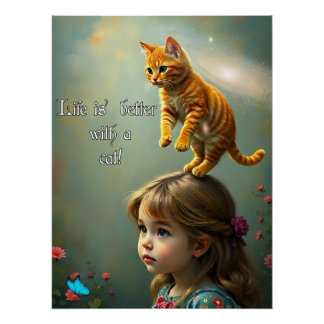 Póster Melhor com um gato