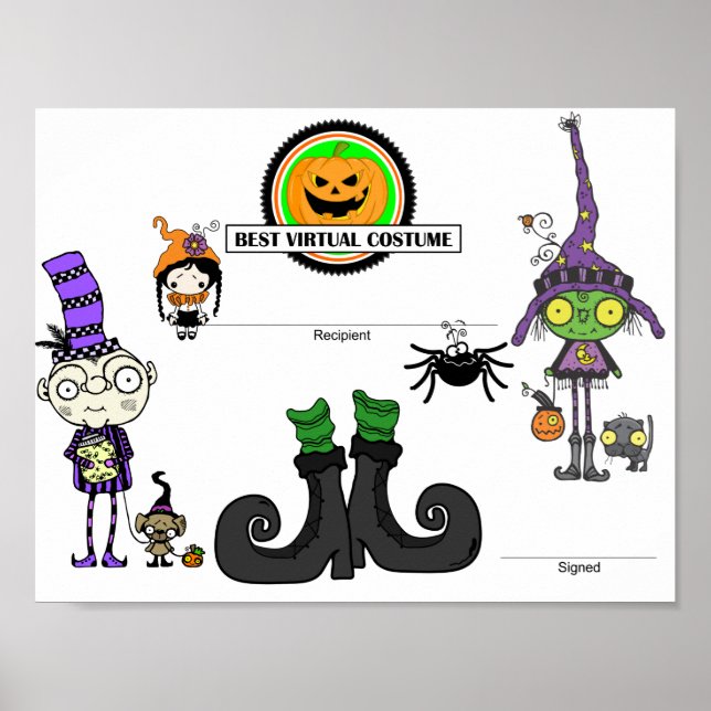 Poster Melhor Concurso de Prêmio Virtual do Halloween (Frente)
